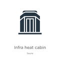 Infrared heat cabin icon vector. Trendy flat infrared heat cabin icon from sauna collection isolated on white background. Vector