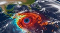 Infrared imaging map of super typhoon Royalty Free Stock Photo