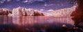 Infrared lake panorama Royalty Free Stock Photo