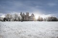 Infrared photo of castle in estonia
