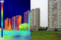 Infrared and real image on Residential building_11
