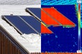 Infrared and real image of Solar Panels