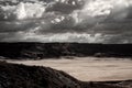 Infrared Sepia toned High Plateau desert Arizona Royalty Free Stock Photo