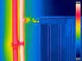 Infrared Thermal Image of closed Radiator Heater