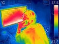 Infrared thermal image showing the heat emission