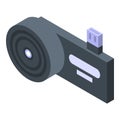 Infrared thermal imager icon, isometric style Royalty Free Stock Photo