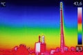 Infrared thermography image showing the heat emission at the Chi