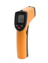 Infrared thermometer. Checking temperature during Covid-19 pandemic