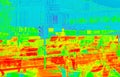 Infrared view of heavy fast moving traffic - motion infrared map