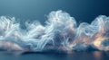 Infrared wind wave light effect. Realistic movement of rarefied water from a humidifier. Concept of power radiation of Royalty Free Stock Photo