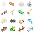 Infrastructure Icons set Royalty Free Stock Photo