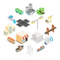 Infrastructure Icons set Royalty Free Stock Photo