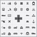 Infrastructure icons universal set