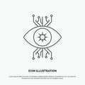 Infrastructure, monitoring, surveillance, vision, eye Icon. Line vector gray symbol for UI and UX, website or mobile application