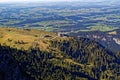 Infrastructure in mountainous region of AllgÃÂ¤u Alps aerial view