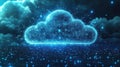 infrastructure pulsating cloud computing Royalty Free Stock Photo