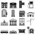 Infrastructure set icons Royalty Free Stock Photo