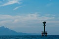 A modern lighthouse is one of infrastructure for supporting traffic in the port, Dili Timor leste