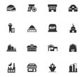Infrastucture of the city icons set
