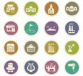 Infrastucture of the city icons set Royalty Free Stock Photo