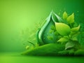Eco Elegance: Refreshing Green Background for Eco-conscious Decor