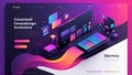 Vector Verve: UI UX Landing Page in Gradient Elegance. AI generate