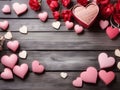 Eternal Love Canvas: Enchanting Valentine\'s Background in Heartwood Hues