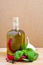 Infused olive oil Royalty Free Stock Photo