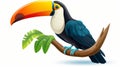 Infused Symbolism Toucan Clip Art With White Margins