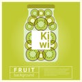 Infused water fruit recipe with kiwi