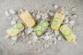 Infused water ice cream popsicles Royalty Free Stock Photo