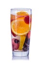 Infused water mix of orange, strawberry, and grape Royalty Free Stock Photo