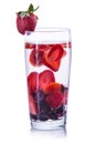 Infused water mix of strawberry and grape Royalty Free Stock Photo