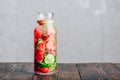 Infused Water with Strawberry, Cucumber and Thyme Royalty Free Stock Photo