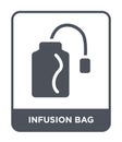 infusion bag icon in trendy design style. infusion bag icon isolated on white background. infusion bag vector icon simple and Royalty Free Stock Photo