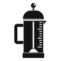 Infusion coffee pot icon, simple style