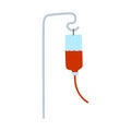 Infusion fluid flat vector design isolated on the background medical sign