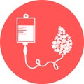 Infusion icon. Intravenous bag, blood, drip. Medical help concept. Vector illustration can be used for topics like hospital, thera Royalty Free Stock Photo