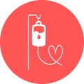 Infusion icon. Intravenous bag, blood, drip. Medical help concept. Vector illustration can be used for topics like hospital, thera Royalty Free Stock Photo