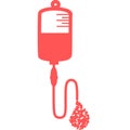 Infusion icon. Intravenous bag, blood, drip. Medical help concept. Vector illustration can be used for topics like hospital, ther Royalty Free Stock Photo