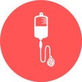 Infusion icon. Intravenous bag, blood, drip. Medical help concept. Vector illustration can be used for topics like hospital, thera Royalty Free Stock Photo