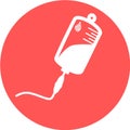 Infusion icon. Intravenous bag, blood, drip. Medical help concept. Vector illustration can be used for topics like hospital, thera Royalty Free Stock Photo