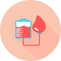 Infusion icon. Intravenous bag, blood, drip. Medical help concept. Vector illustration can be used for topics like hospital, thera Royalty Free Stock Photo
