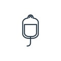 infusion icon vector from health concept. Thin line illustration of infusion editable stroke. infusion linear sign for use on web
