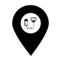 Infusion location map pin icon. Element of map point for mobile concept and web apps. Icon for website design and development, app