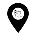 Infusion location map pin icon. Element of map point for mobile concept and web apps. Icon for website design and development, app