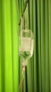 Infusion with physiological solution of sodium chloride