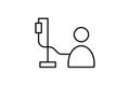 Infusion Therapy icon. Icon related to medical tools. line icon style.