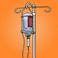 Infusion therapy system pop art style vector