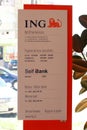 ING Self Bank schedule Royalty Free Stock Photo
